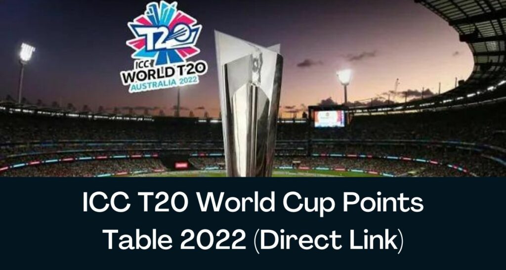 ICC T20 World Cup 2022 Points Table - Super 12 Group A & Group B Team Standings