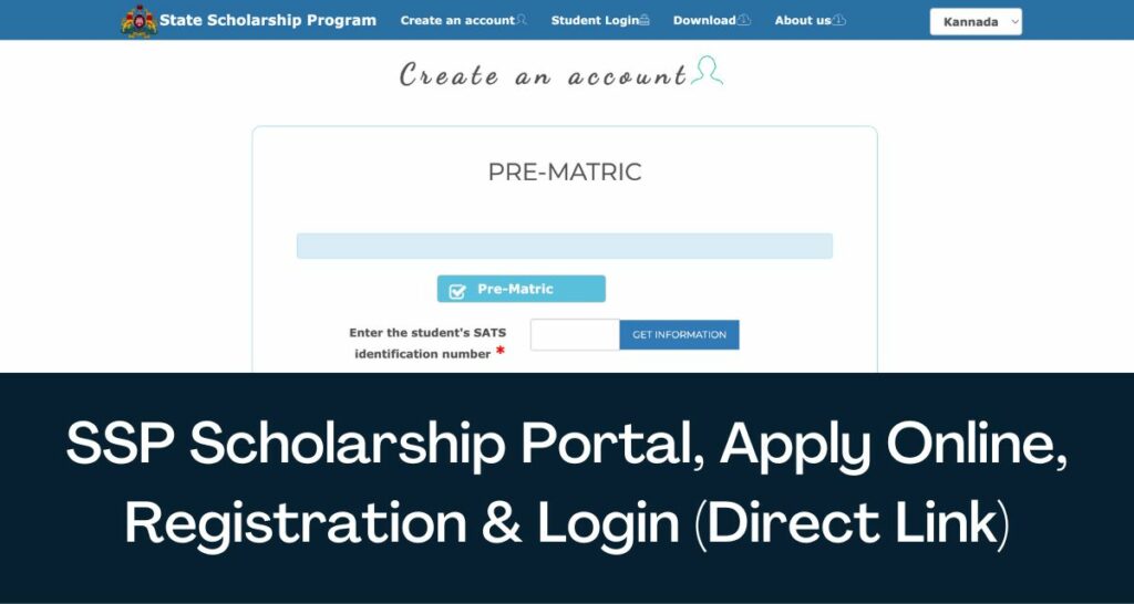 SSP Scholarship Portal - Direct Link Apply Online, Registration & Login @ssp.karnataka.gov.in