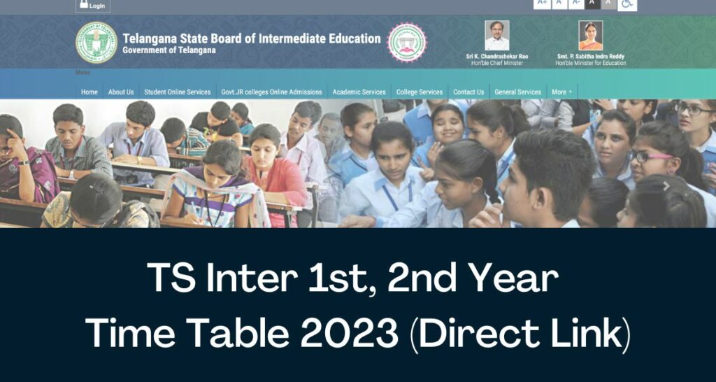 TS Inter Time Table 2023 - Direct Link 1st, 2nd Year Intermediate Exam Dates @ tsbie.cgg.gov.in