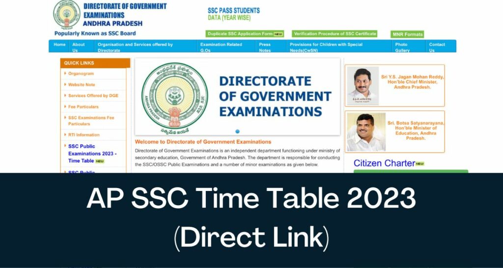 AP SSC Time Table 2023 - Direct Link BSEAP 10th Class Exam Dates @ bse.ap.gov.in
