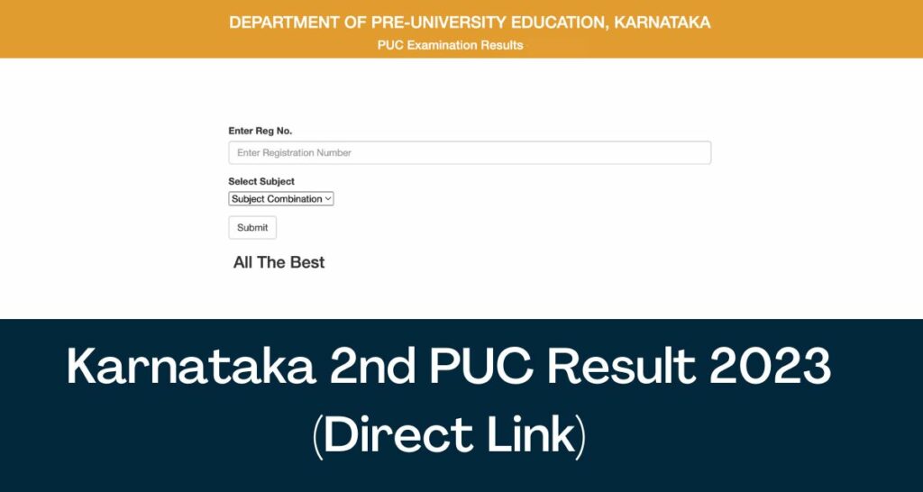 Karnataka 2nd PUC Result 2024 Direct Link KAR Board 12th Class