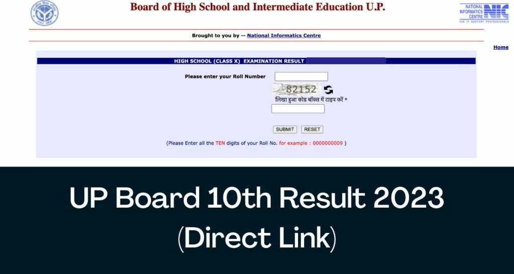 UP Board 10th Result 2023 - Direct Link UPMSP High School Results @ upresults.nic.in