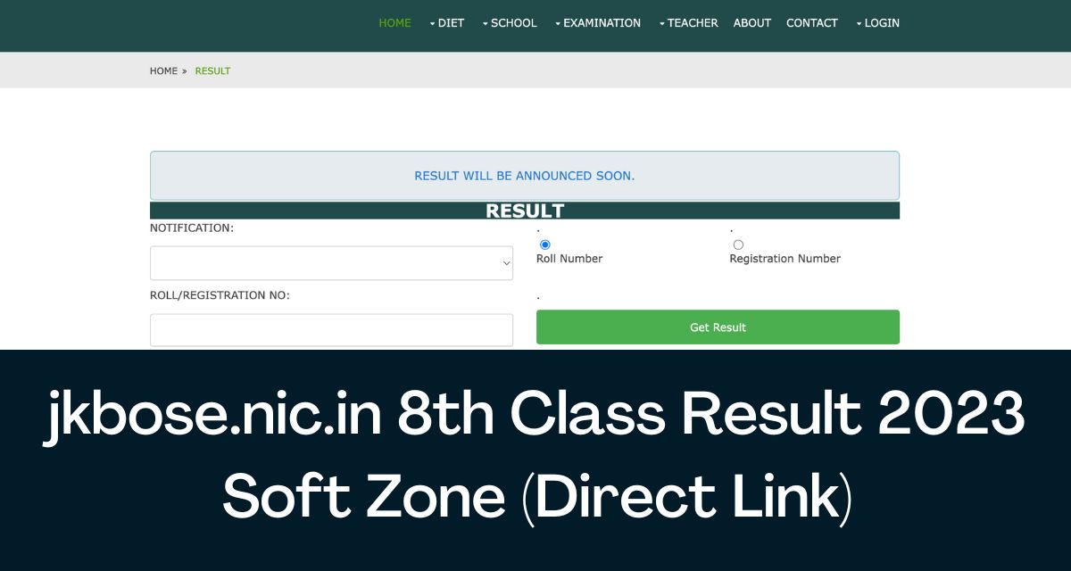 jkbose.nic.in 8th Class Result 2024 Direct Link Soft Zone Results