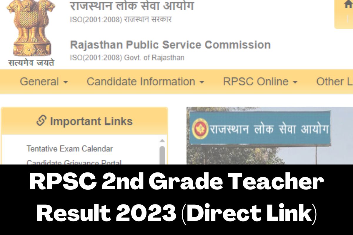 RPSC 2nd Grade Teacher Result 2023 (Direct Link)