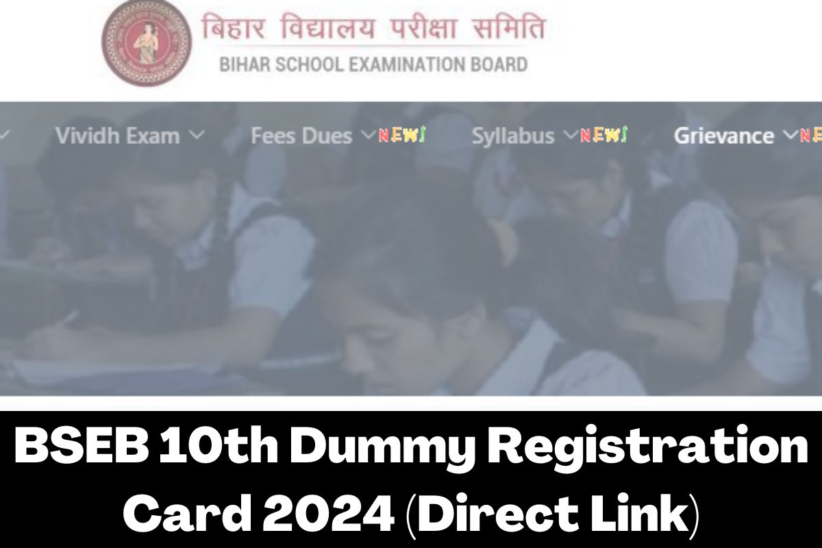 BSEB 10th Dummy Registration Card 2024 (Direct Link)
