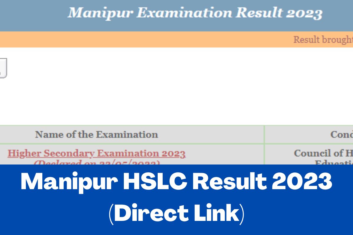 Manipur HSLC Result 2023 (Direct Link)