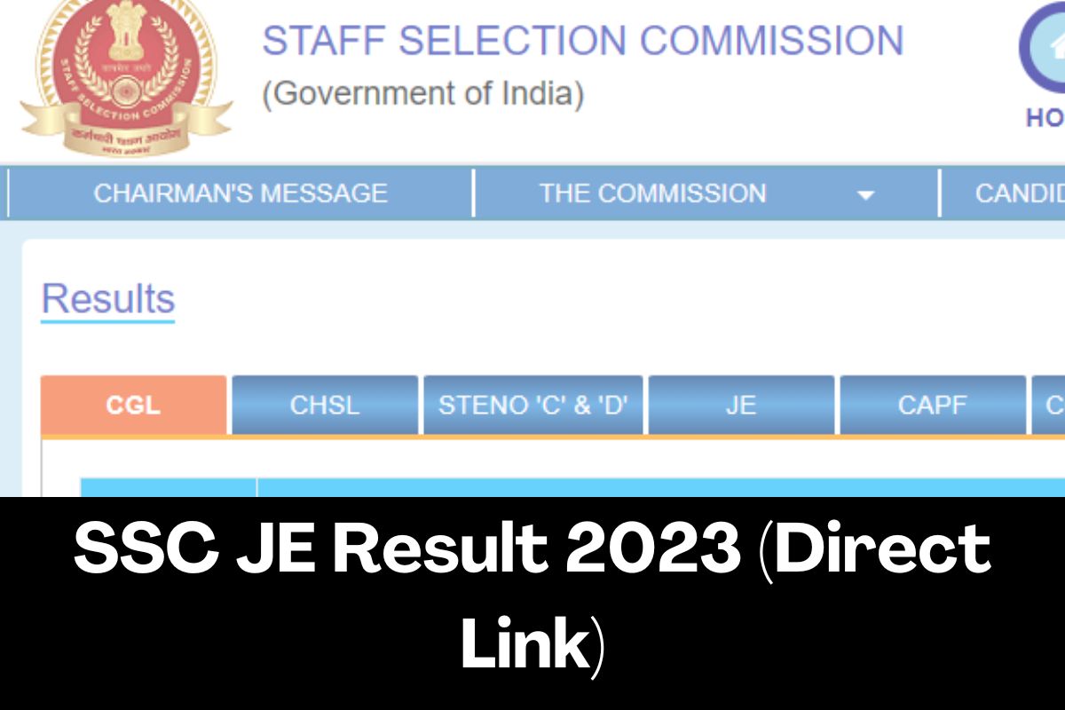 SSC JE Result 2023 (Direct Link)