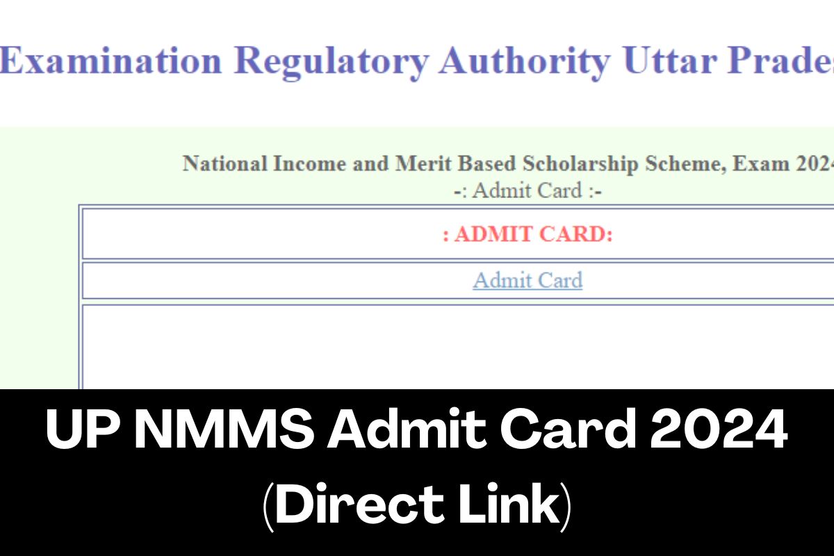 UP NMMS Admit Card 2024 (Direct Link)