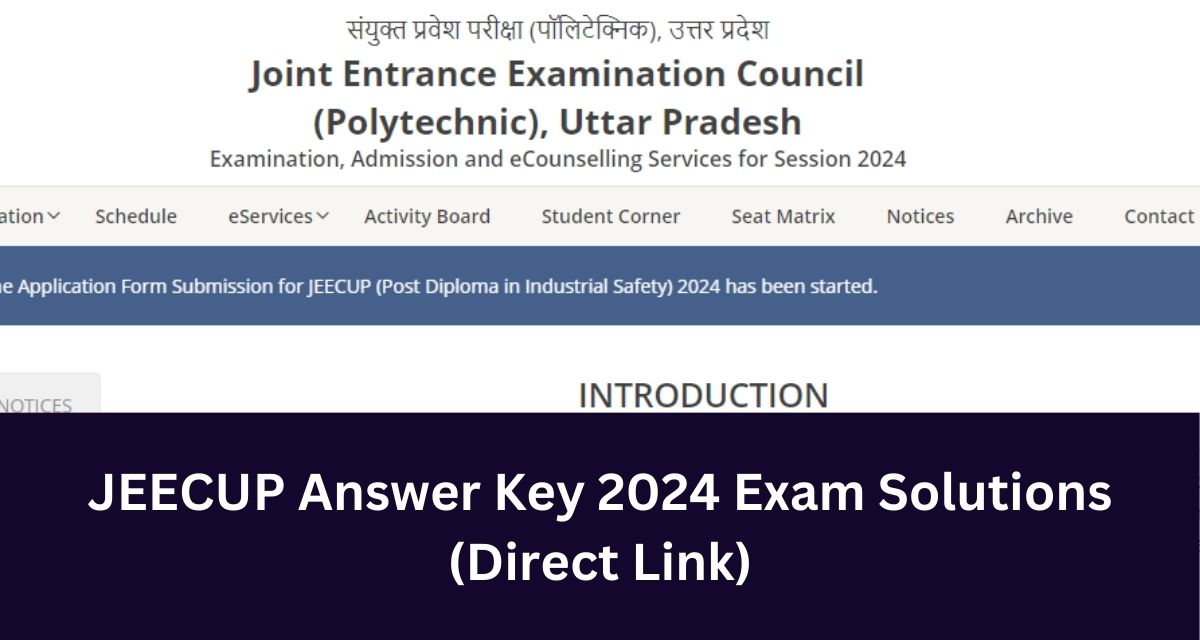 JEECUP Answer Key 2024 Exam Solutions
(Direct Link)