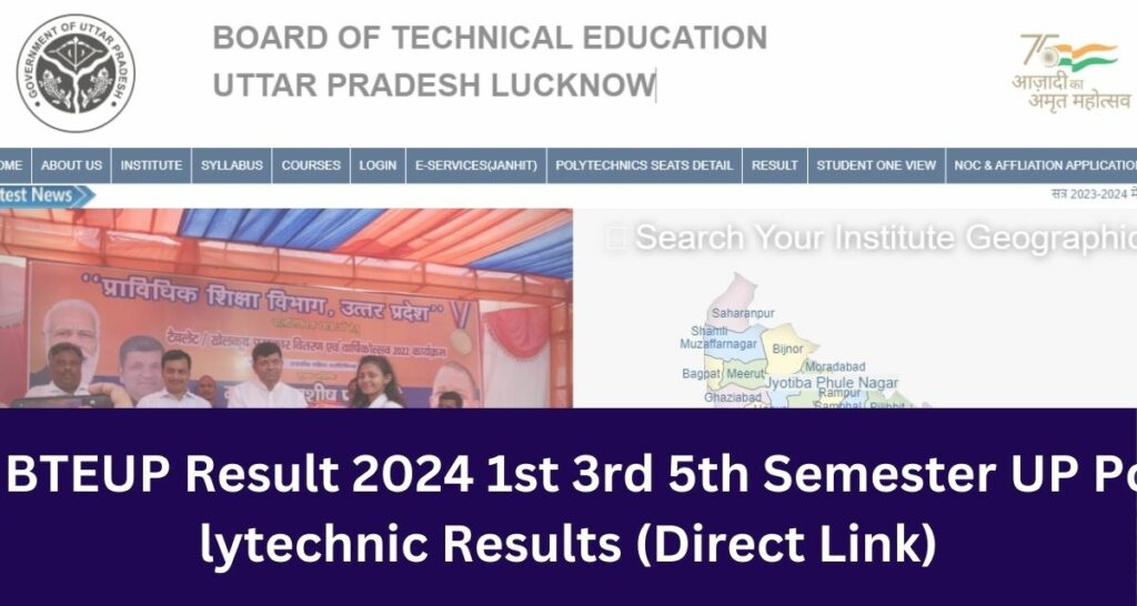 BTEUP Result 2024 Direct Link 1st 3rd 5th Semester UP Polytechnic