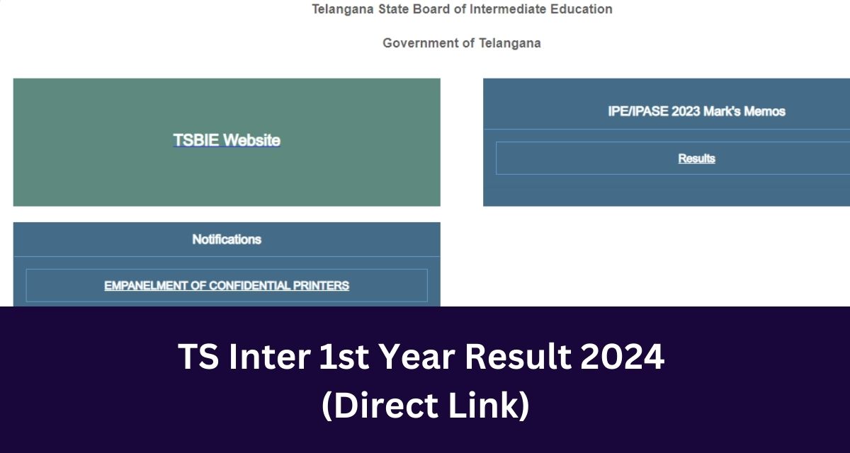 TS Inter 1st Year Result 2024 
(Direct Link)