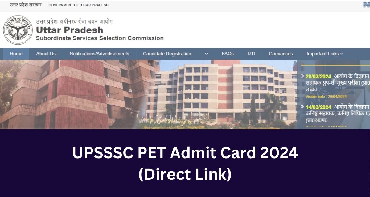 UPSSSC PET Admit Card 2024 
(Direct Link)